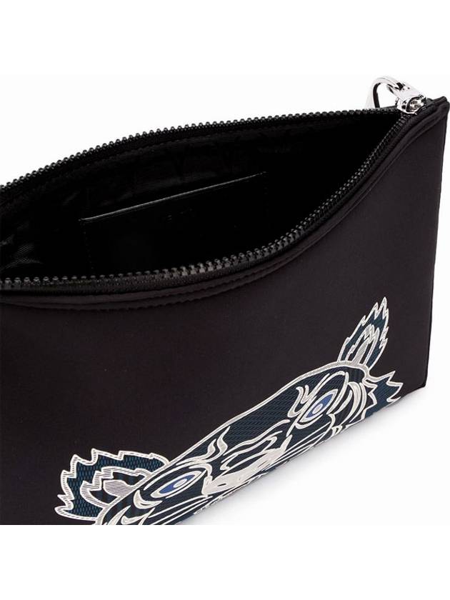 Tiger Neoprene Clutch Bag Black - KENZO - BALAAN 3