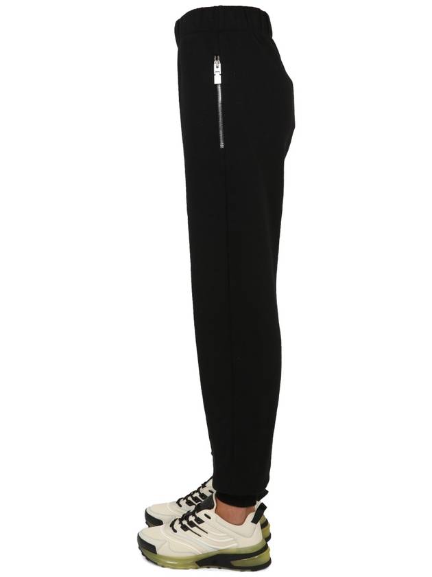 Women's Cotton Zipper Track Pants Black - GIVENCHY - BALAAN 4