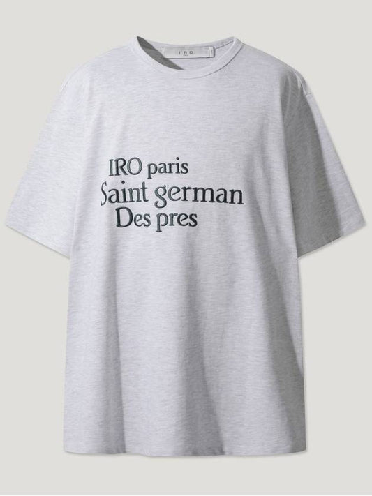 Melange white Saint GerMAN typo embroidery short sleeve t shirt - IRO - BALAAN 2