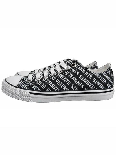 Monogram Patterning Low Top Sneakers White Black - VETEMENTS - BALAAN 2