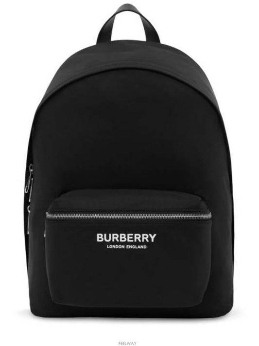 Logo Print Nylon Backpack Black - BURBERRY - BALAAN 2