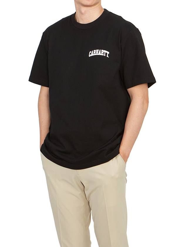 University Script Short Sleeve T-Shirt Black - CARHARTT WIP - BALAAN 5