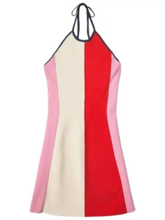 Backless Dress Cream Red Orange - SUNNEI - BALAAN 1