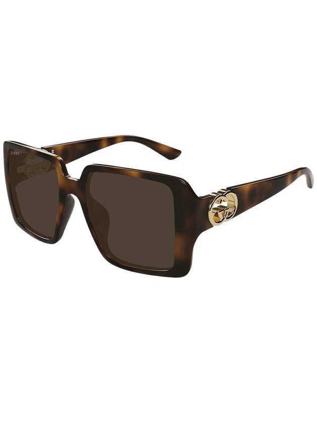 Eyewear Side Logo Square Frame Sunglasses Brown - GUCCI - BALAAN 2