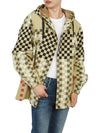 Men's Pixel Check Nylon Hooded Jacket Archive Beige - BURBERRY - BALAAN 7