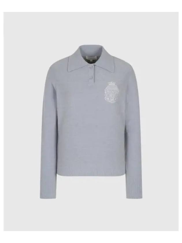 TRAVISMATHEW Women s Boucle Polo Sweater Light Blue - TRAVIS SCOTT - BALAAN 1