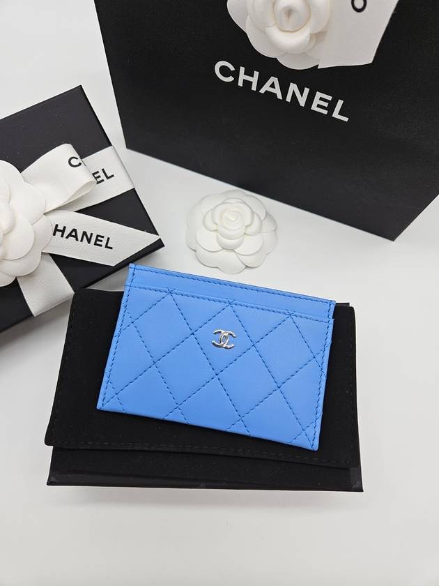 24P card wallet holder calfskin blue silver plate AP3818 - CHANEL - BALAAN 7