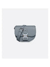 Gallop Mini Messenger Bag Gray Grain Calfskin - DIOR - BALAAN 1