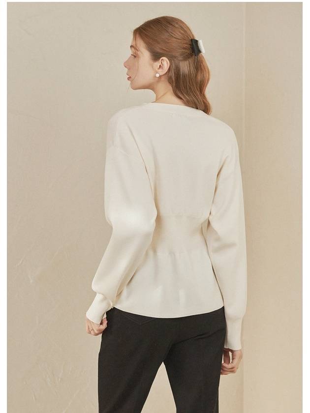 Redolence Vneck line cardigan cream - MICANE - BALAAN 4