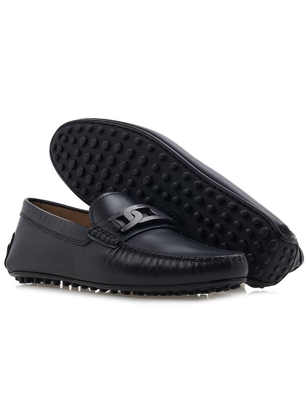 Men's City Gomino Leather Driving Shoes Black - TOD'S - BALAAN 6
