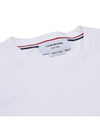 4-Bar Striped Cotton Short Sleeve T-Shirt White - THOM BROWNE - BALAAN 6