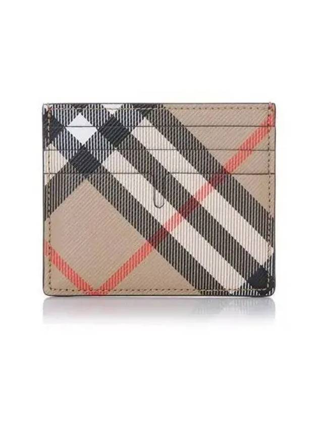 Checked beige card wallet 271808 - BURBERRY - BALAAN 1