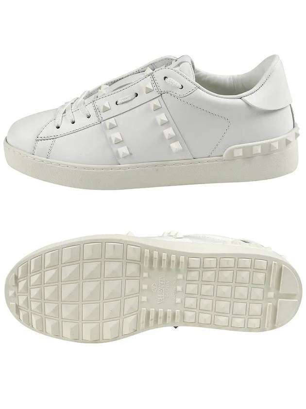 Rockstud Untitled Low-Top Sneakers White - VALENTINO - BALAAN 7