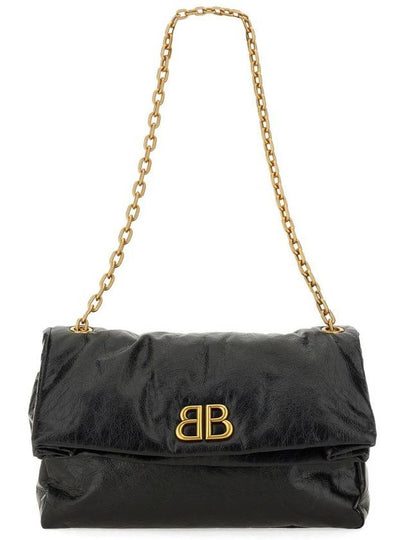 Monaco Chain Strap Shoulder Bag Black - BALENCIAGA - BALAAN 2