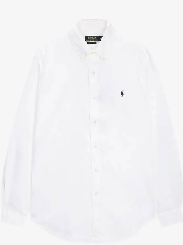 Logo Long Sleeve Shirt White - POLO RALPH LAUREN - BALAAN 3