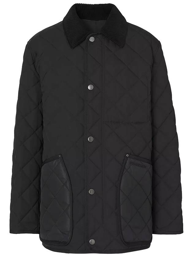 Quilted Thermoregulated Barn Jacket Black - BURBERRY - BALAAN 2