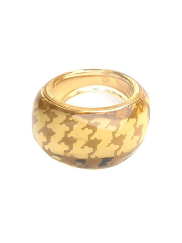 Gold Houndstooth Inclusion Ring No 15 - DIOR - BALAAN 1