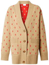 Monogram Wool Cashmere Oversized Cardigan Archive Beige - BURBERRY - BALAAN 2