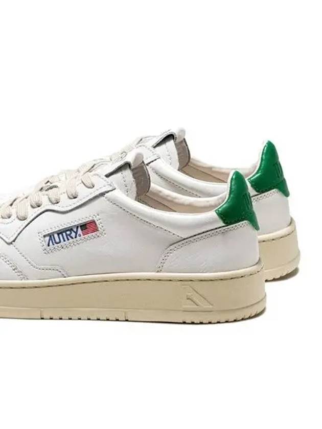 Medalist Green Tab Leather Low Top Sneakers White - AUTRY - BALAAN 5