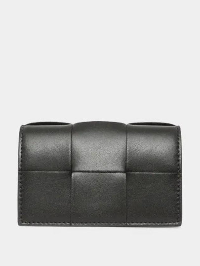 Cassette Business Card Wallet Black - BOTTEGA VENETA - BALAAN 2