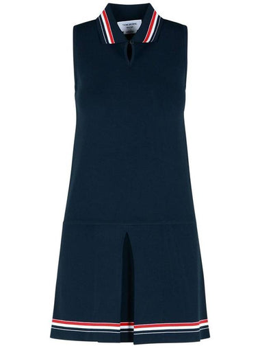 Thom Browne 'Tennis' Dress In Navy Viscose Blend - THOM BROWNE - BALAAN 1