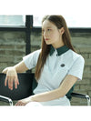 Color block polo short sleeve tee WHITE - TRIMERE - BALAAN 1