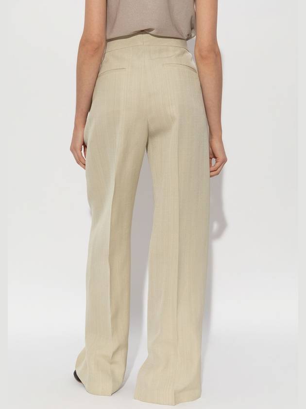 JIL SANDER Creased Trousers, Women's, Beige - JIL SANDER - BALAAN 4