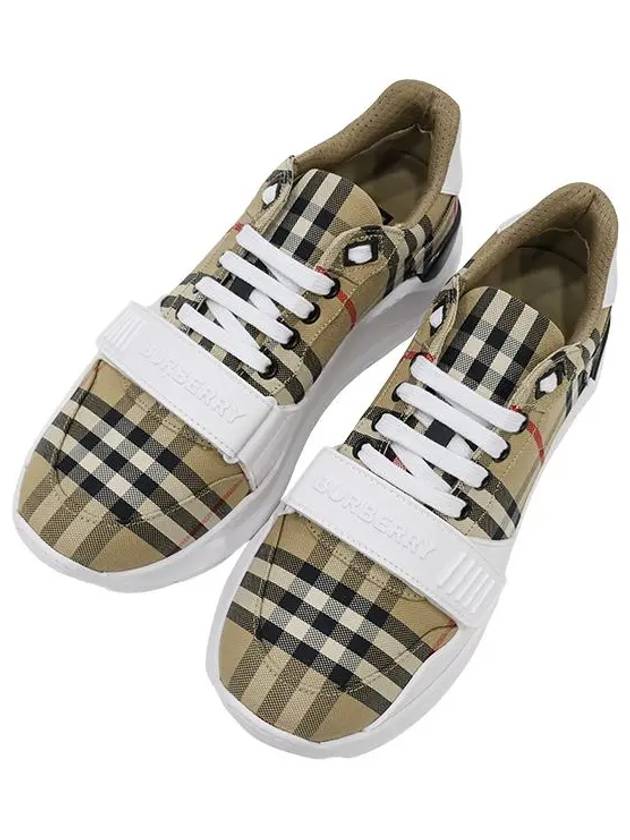 Vintage Check Suede Leather Sneakers Archive Beige - BURBERRY - BALAAN 6