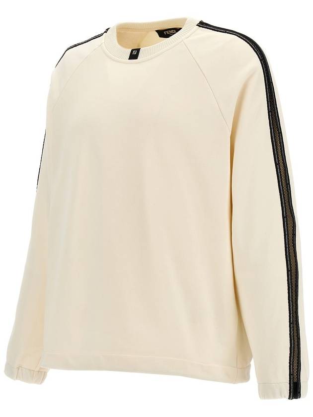 Crewneck Cotton Sweater White - FENDI - BALAAN 4