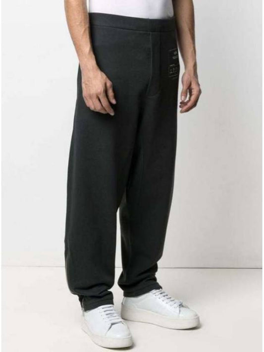 Men's Icon Printing Zipper Hem Cotton Track Pants Black - MAISON MARGIELA - BALAAN 2