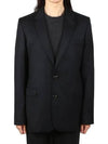 Virgin Wool Two-Button Jacket Black - AMI - BALAAN 2