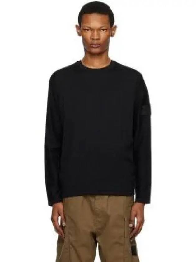 Patch Knit Sweater V0029 BLACK 78195071S Men s 1226771 - STONE ISLAND - BALAAN 1