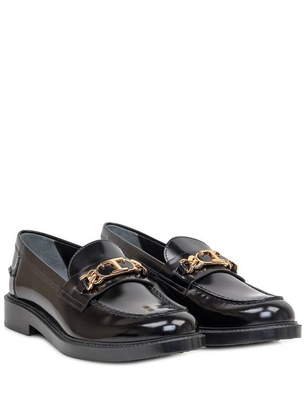 Horsebit Chain Leather Loafer Black - TOD'S - BALAAN 3