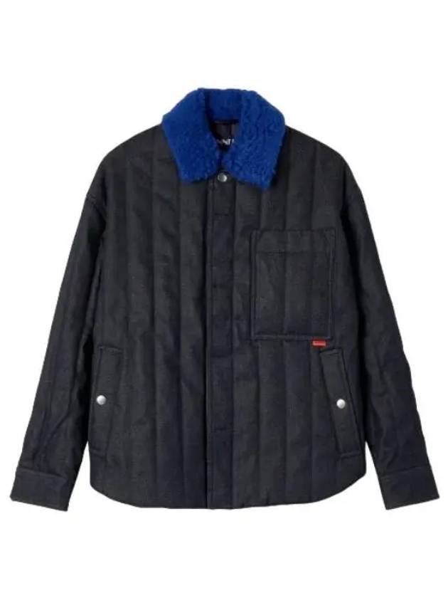 Shearling padded over jacket dark denim jumper - SUNNEI - BALAAN 1