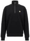 Fox Head Patch Half Zipper Sweatshirt Black - MAISON KITSUNE - BALAAN 2