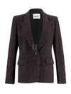 Kerstin Single Breasted Virgin Wool Blazer Jacket Brown - ISABEL MARANT - BALAAN 2