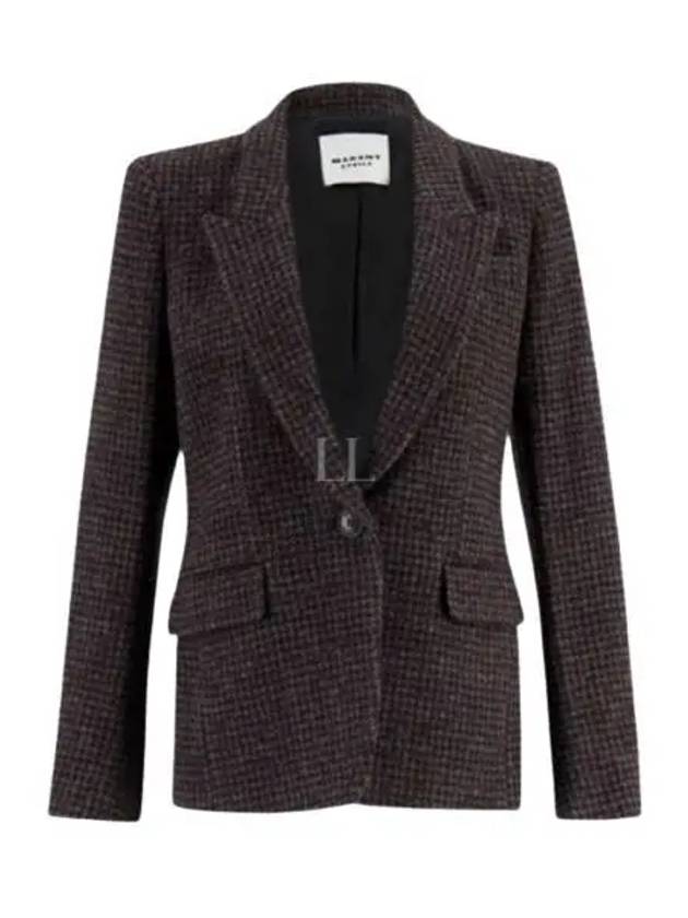 Kerstin Single Breasted Virgin Wool Blazer Jacket Brown - ISABEL MARANT - BALAAN 2