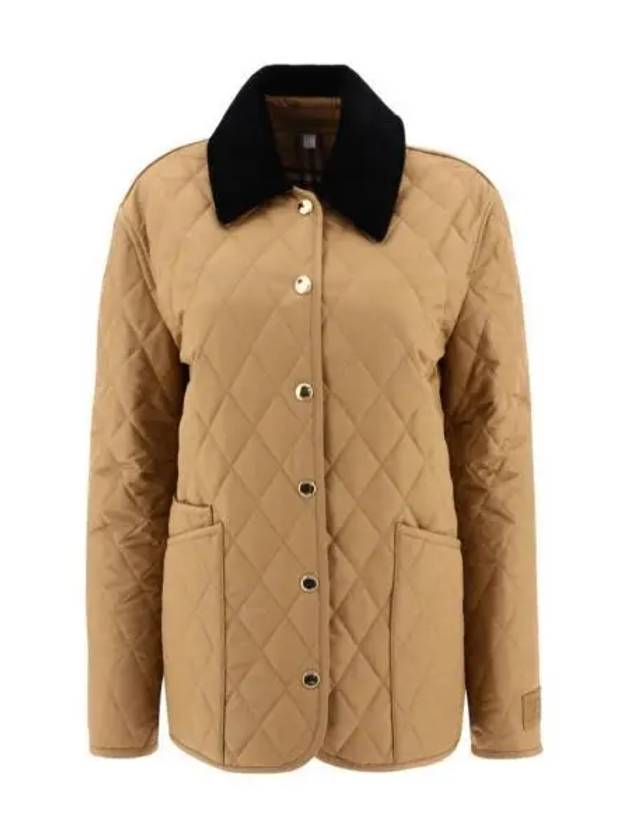 Women's Diamond Quilted Jacket Brown - BURBERRY - BALAAN 2