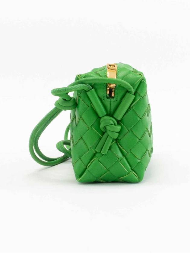 Mini Leather Loop Cross Bag Parakeet - BOTTEGA VENETA - BALAAN 4