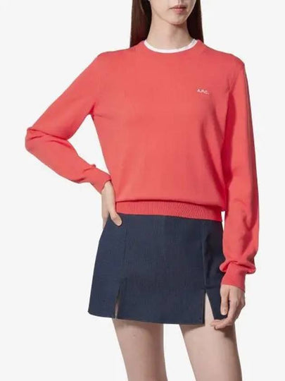 Victoria Embroidery Logo Sweatshirt Pink - A.P.C. - BALAAN 2