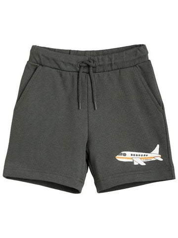 Kids Airplane Short Pants Dark Gray 23230144 97 - MINI RODINI - BALAAN 1