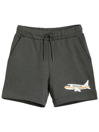 Kids Airplane Short Pants Dark Gray 23230144 97 - MINI RODINI - BALAAN 2