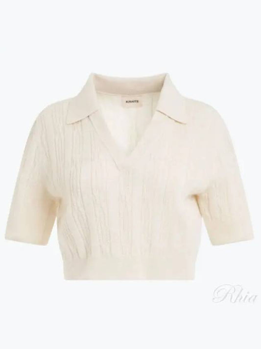 The Lylith Knit Top Ivory - KHAITE - BALAAN 2