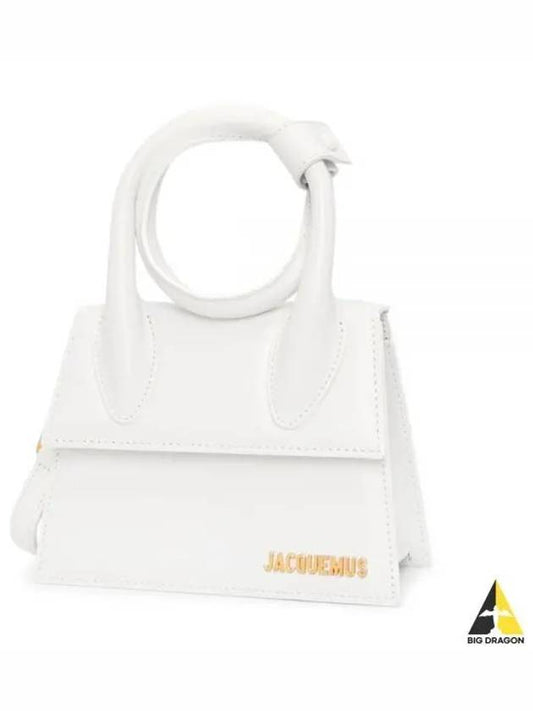 Le Chiquito Noeud Coiled Leather Tote Bag White - JACQUEMUS - BALAAN 2