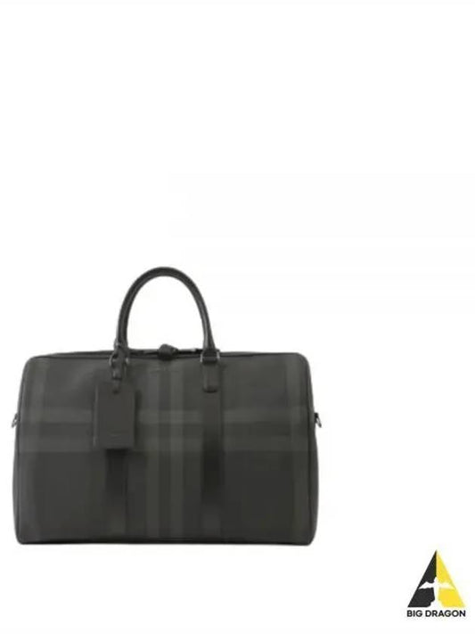 Check Boston Duffel Bag Charcoal - BURBERRY - BALAAN 2