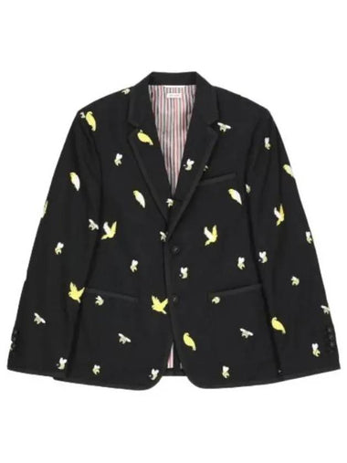 Arrow and Vis Jacket Black - THOM BROWNE - BALAAN 1