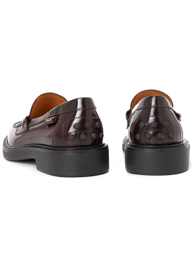 Logo Detail Leather Loafer Black - TOD'S - BALAAN 7