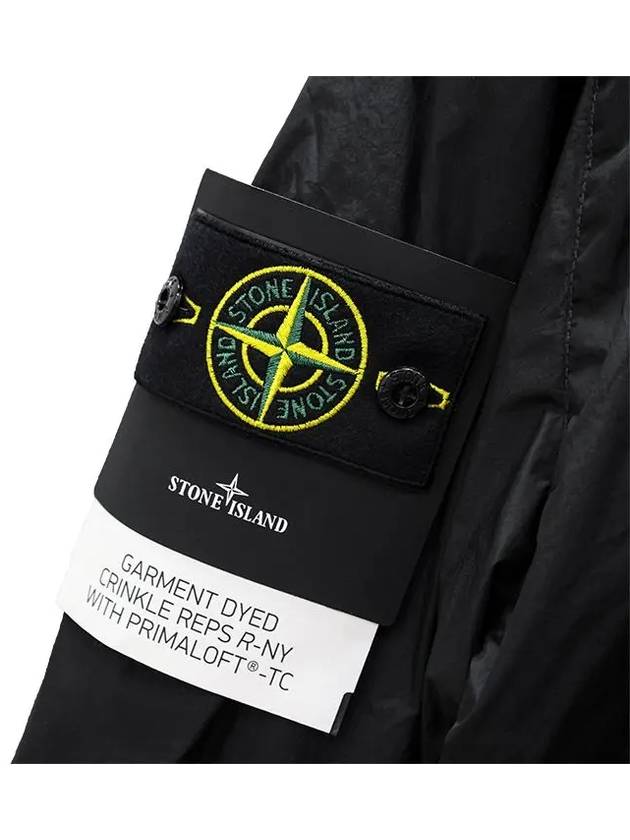 Logo Patch Zip Up Jacket Black - STONE ISLAND - BALAAN 9