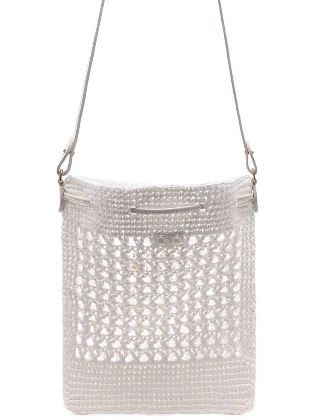 Woven Fabric Mini Bucket Bag White - MIU MIU - BALAAN 5