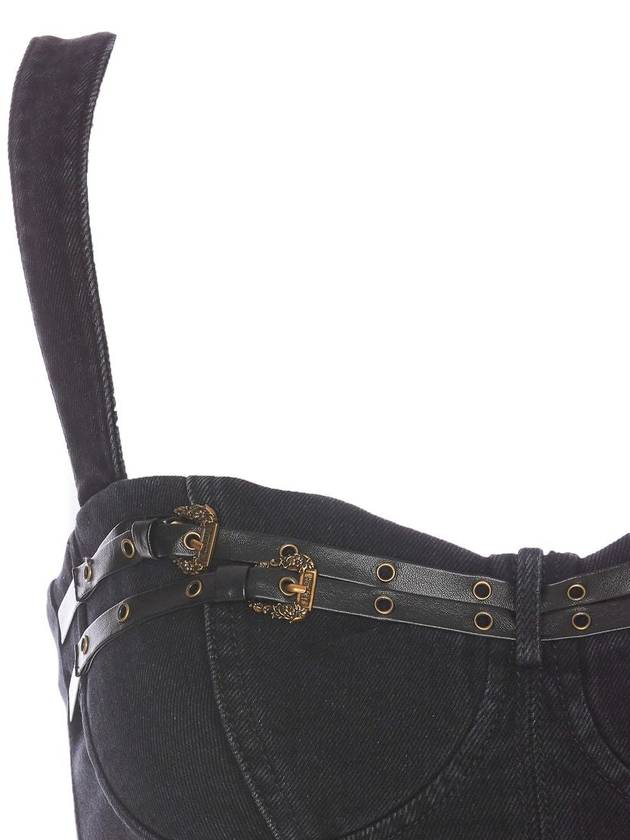 Versace Jeans Couture Denim Strap Top - VERSACE - BALAAN 4